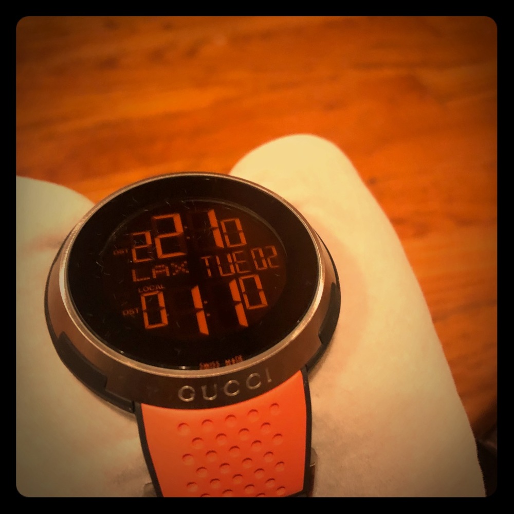 Orange/Black Gucci Watch
